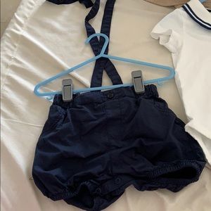 6-9m baby shorts and onesie set